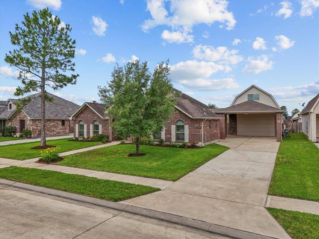 Desirable porte cochere allows owners or guests to enter the home at the side and into kitchen; or park in the massive 3.5 car garage with second story -- that's ready for your dream office or workspace!  With plumbing and sewer stub outs in place, the possibilities of the additional approx 880 sqft are almost endless!