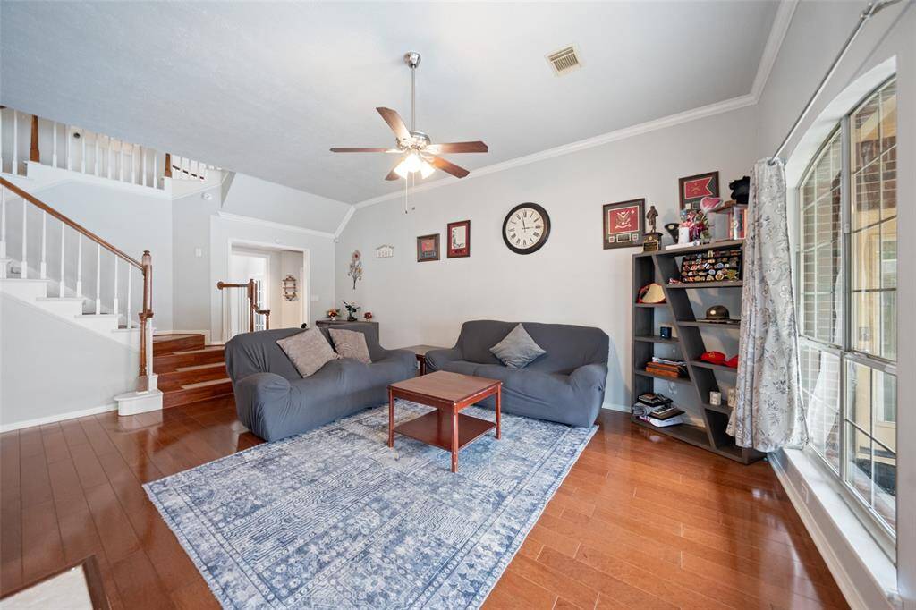 living room with fireplace