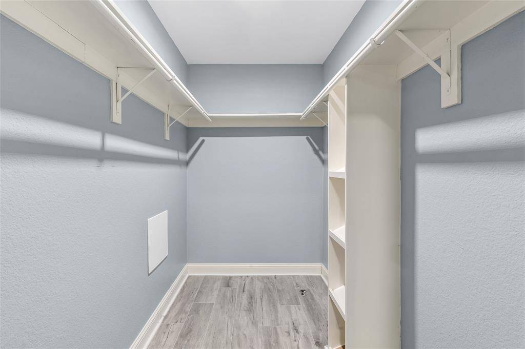 Spacious walk-in closet