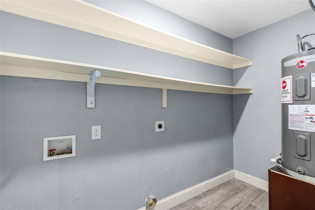 In-House Utility room with storage and easy access to water heater