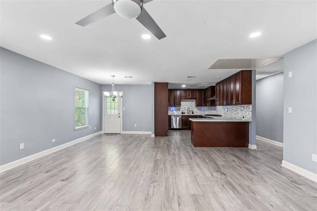 View of kitchen and dining area