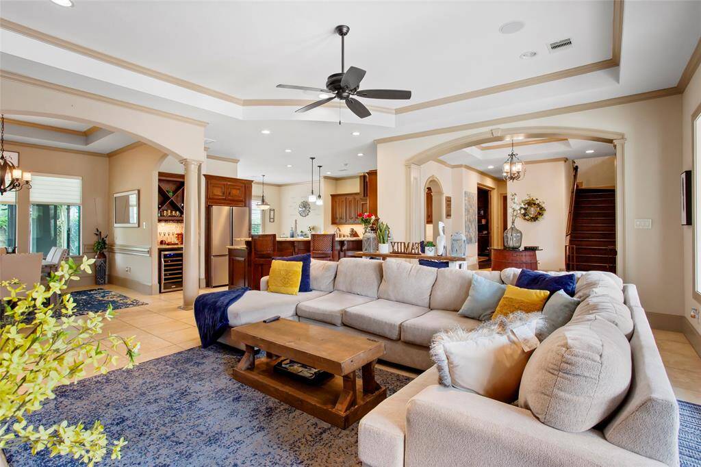 All your oversized furniture will fit comfortably in this family room.
