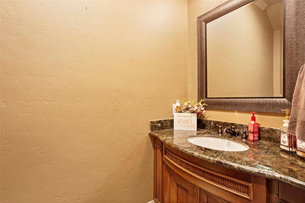 Half bath outside the media room.