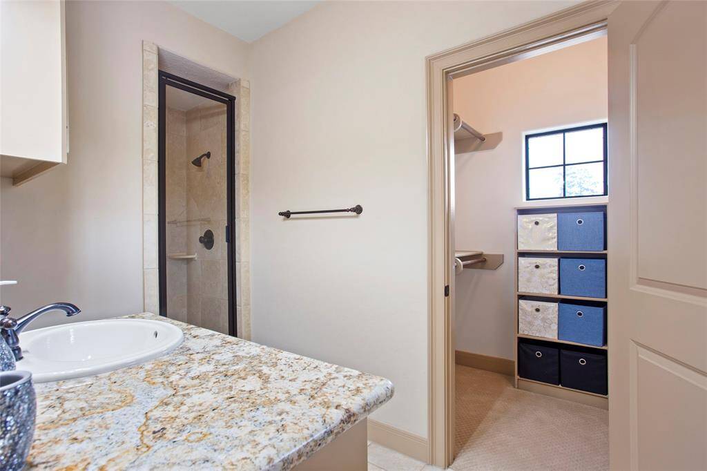 3rd private primary bathroom upstairs, walk in shower and walk in closet.