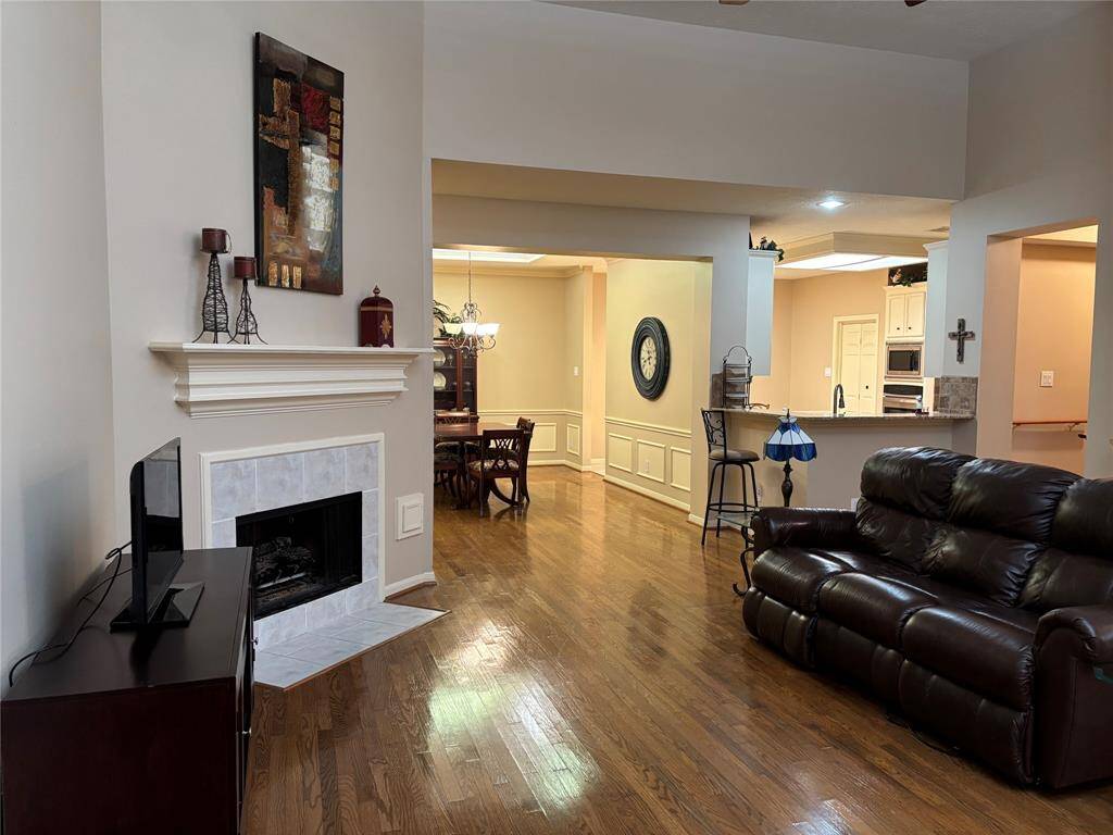 The home has a spacious open floor plan.