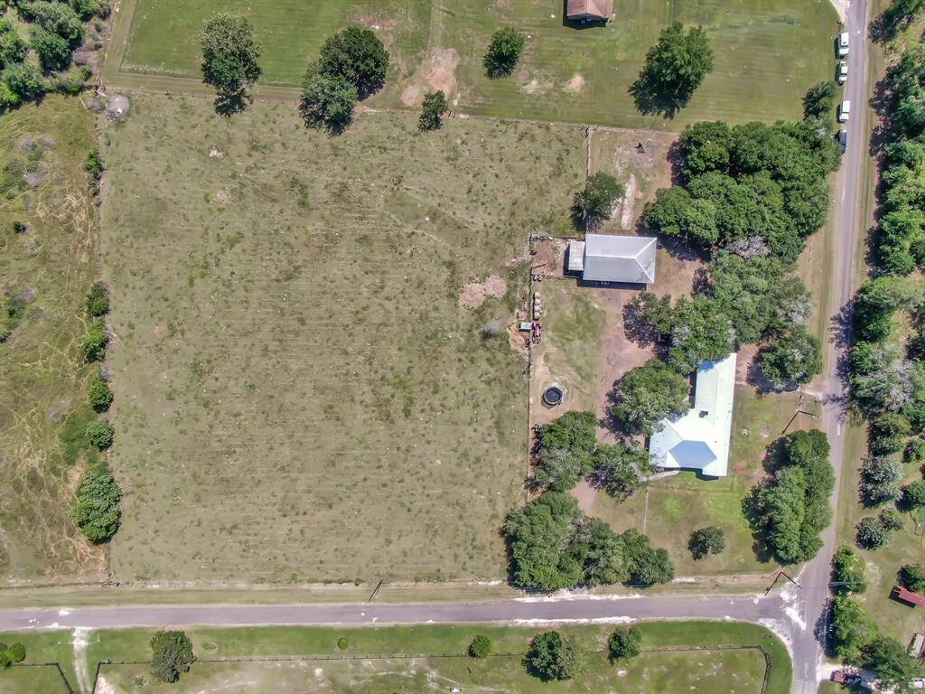 This aerial view showcases the entire property