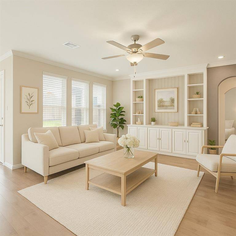 Living room with natural lighting