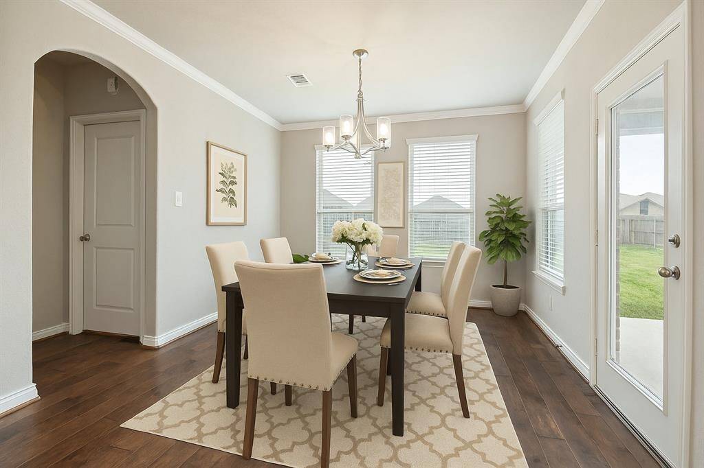 Large dining off the kitchen