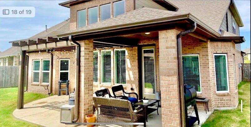 Backyard patio view