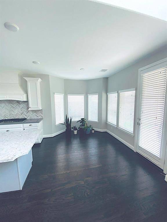 Kitchen opens up to breakfast and livingroom area