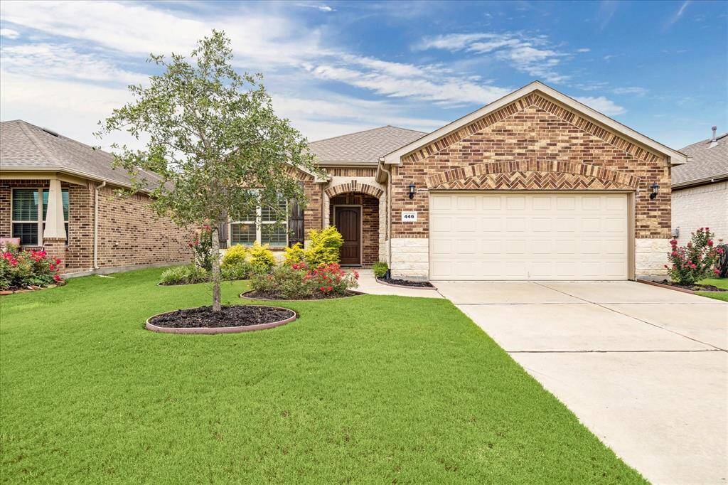 Charming all-brick and stone exterior offers beauty and low maintenance.