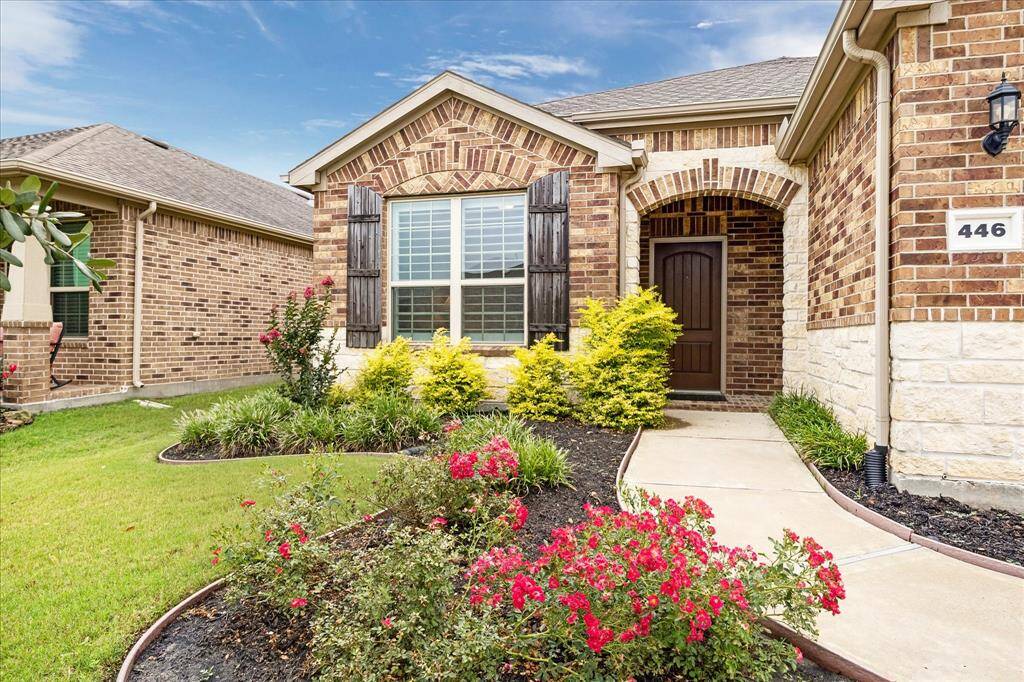 Charming all-brick and stone exterior offers beauty and low maintenance.