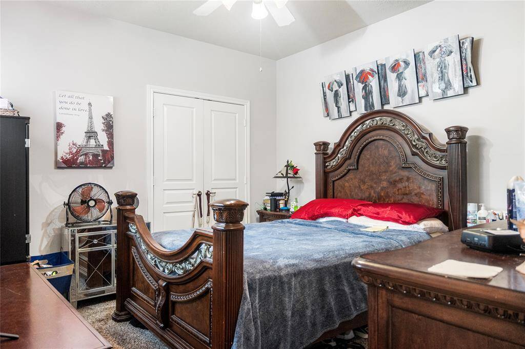 One of three upstairs secondary bedrooms large enough for king bed
