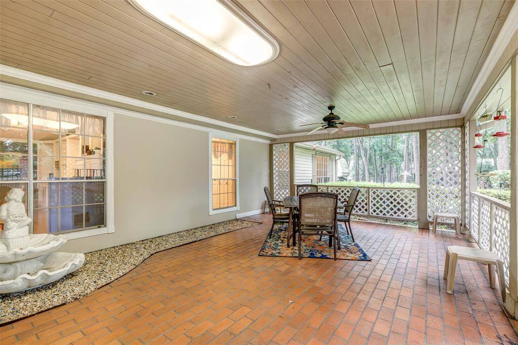 Large covered porch for entertaining