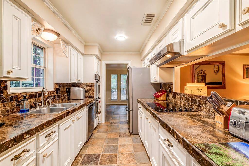 Kitchen with granite countertops
