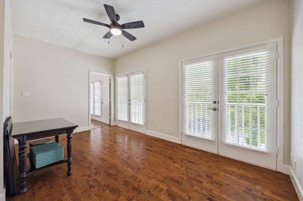 Family/extra room off the study/office on the 2nd floor with French doors leading to a balcony. So much natural light in this house.