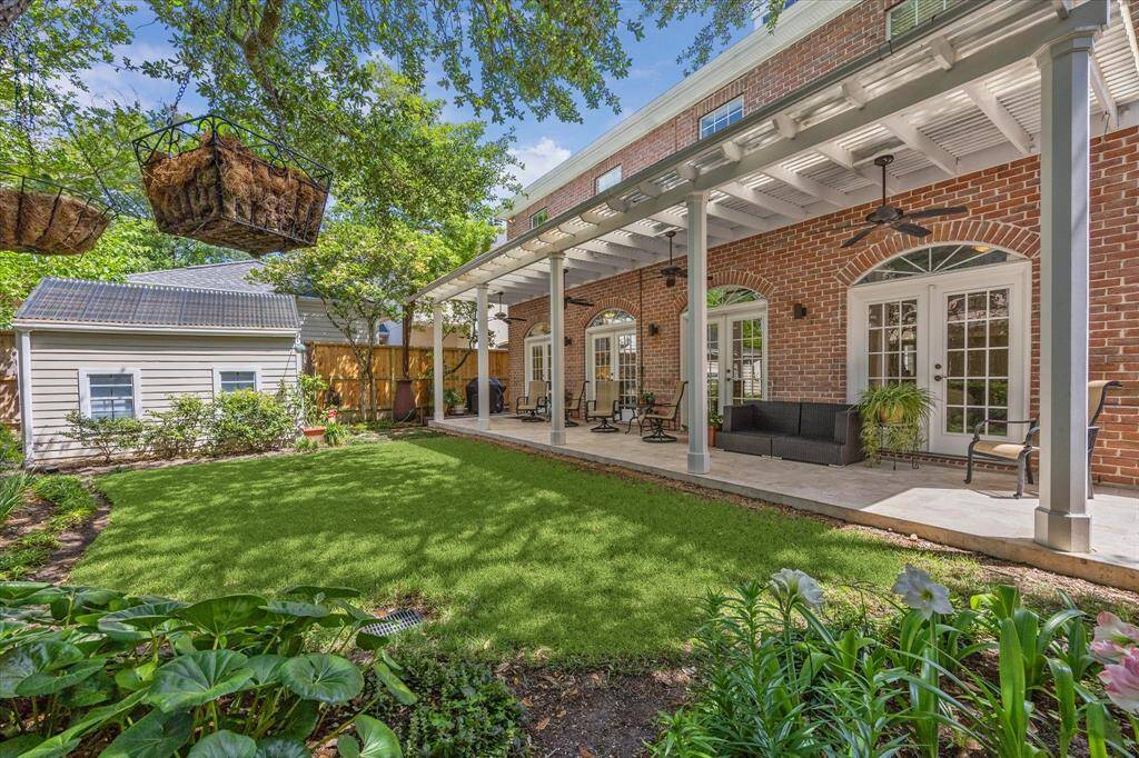 Another view of the back patio. The column covers in the front and back are custom designed and clad with high-density PVC boards