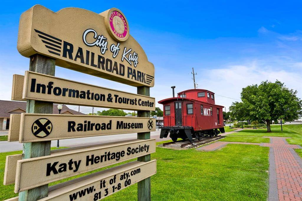 City of Katy Railroad Park just minutes away.