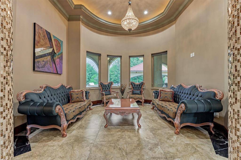 Sophisticated seating area upon entry