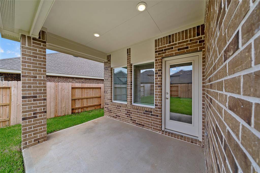 Another view of the backyard porch