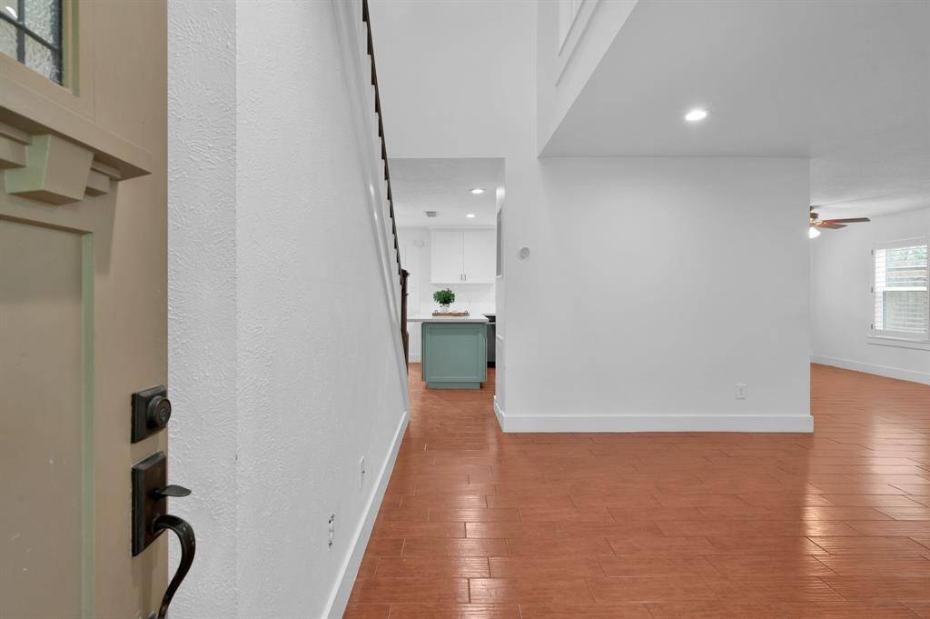 Entry way with the living room to the right.
