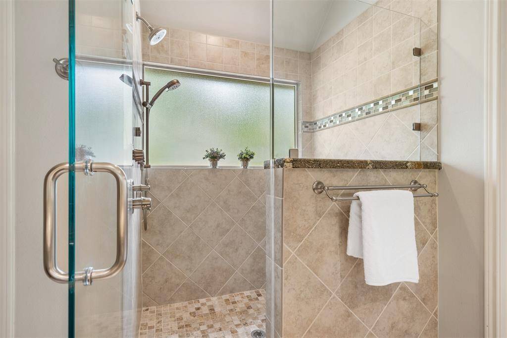 Primary bedroom shower is first class!