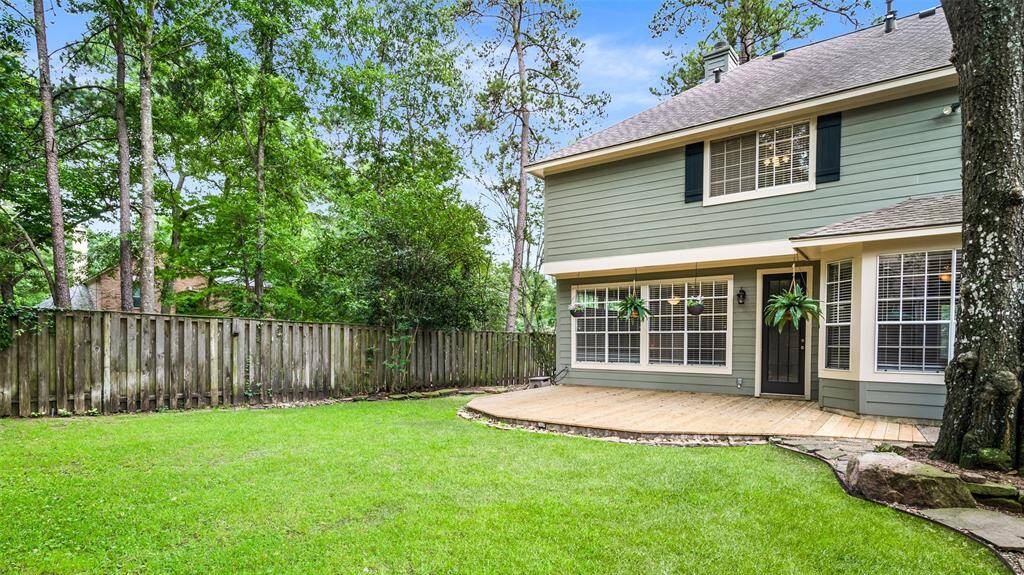 Lovely back yard and new wood decking.  Please note the hot tub will be removed and is not included with the lease.