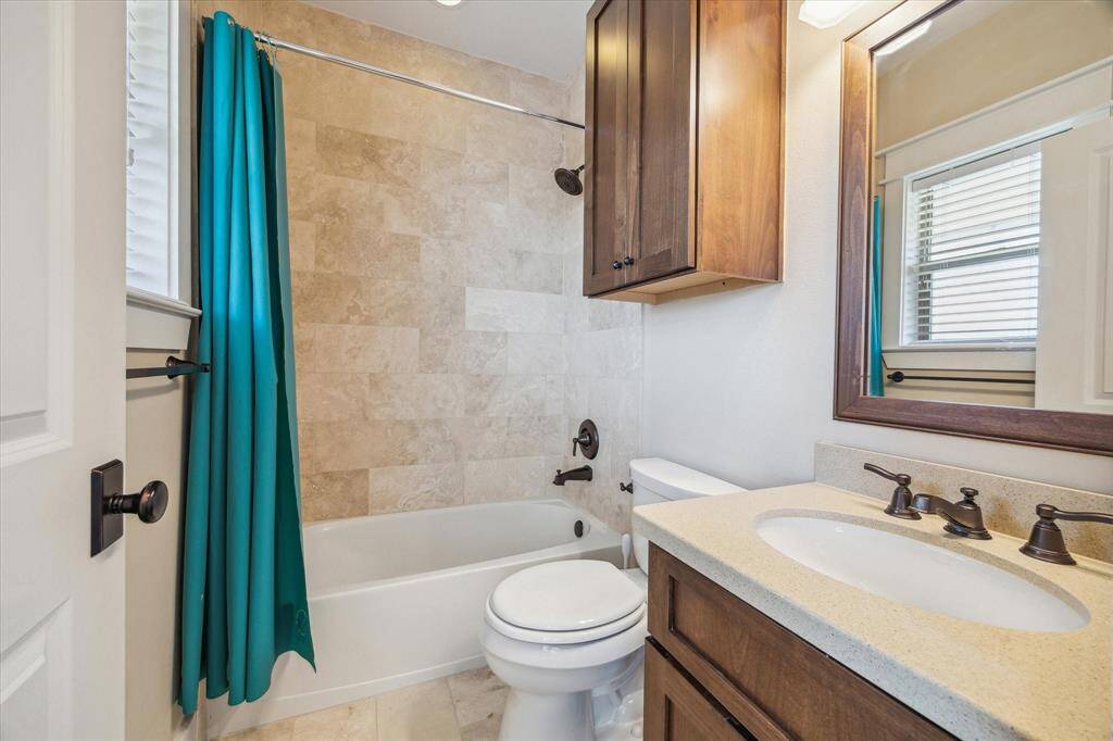 View of third level secondary bathroom.