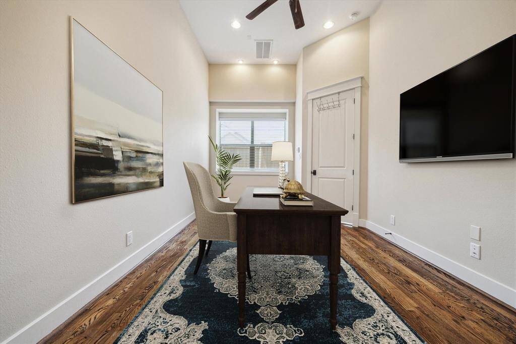 First floor virtually staged as an office.