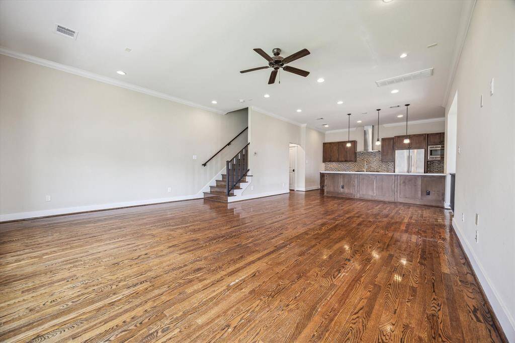 Main level on second floor with open concept living is great for entertaining.