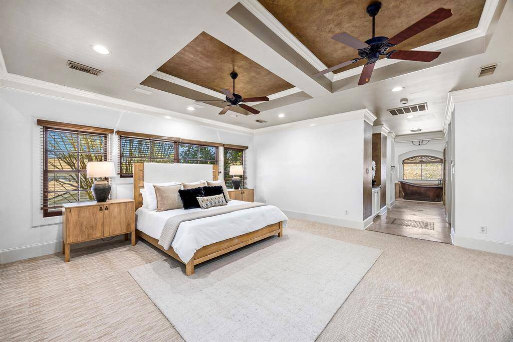 Master openly flowers to spalike master bath