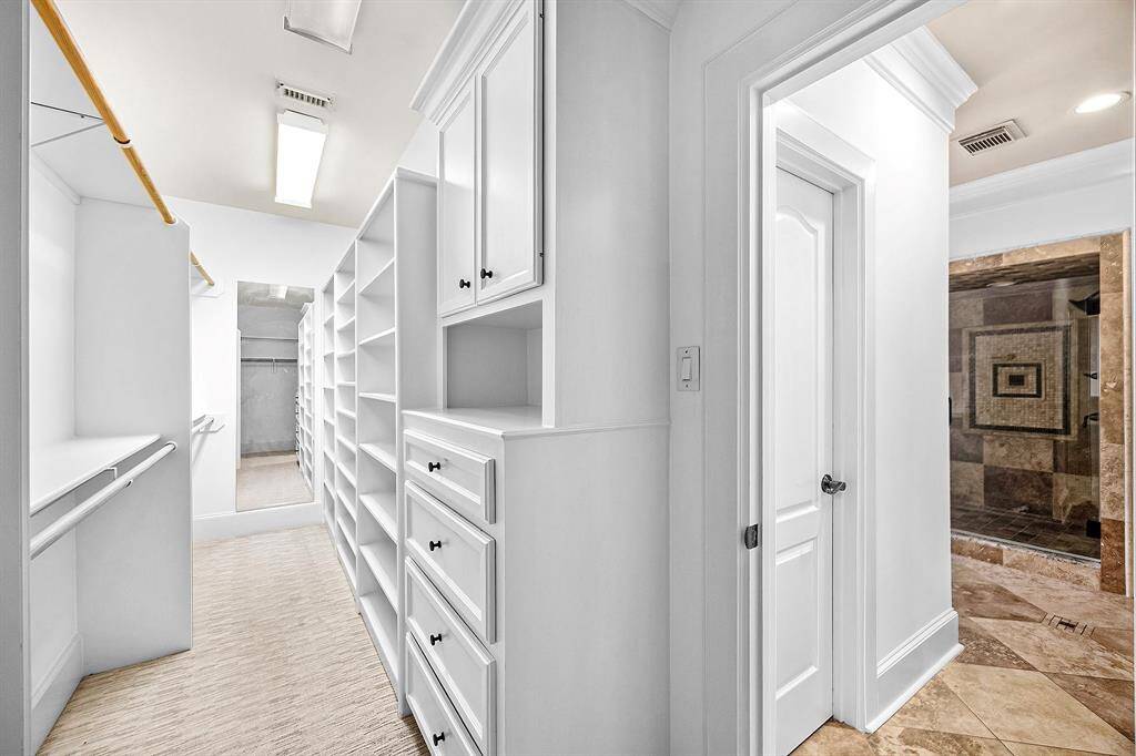 His and Hers closets, spacious with plenty of storage