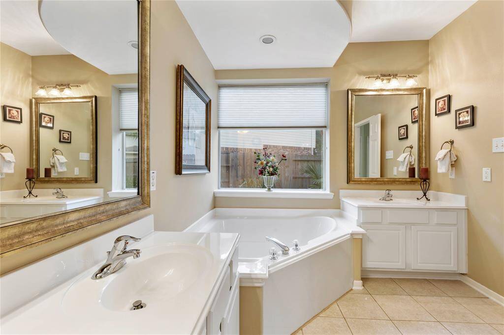 Primary Bathroom with 2 vanity sinks