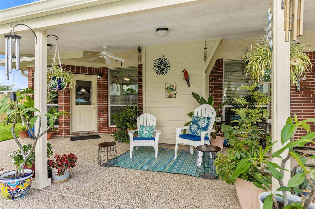 Sit under your porch enjoying your beverage and BBQ.