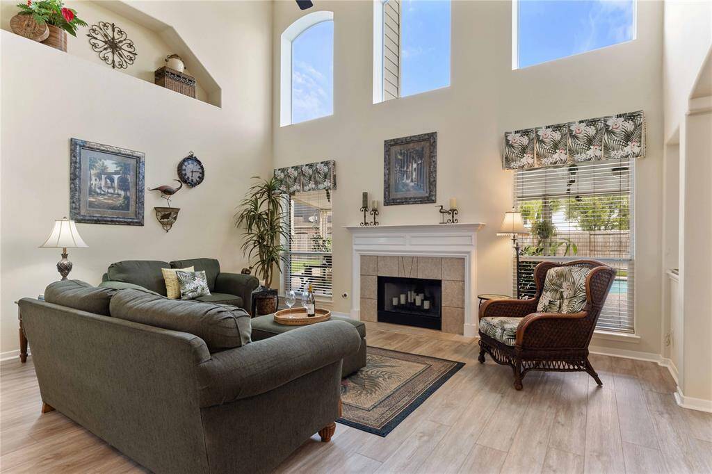 Stunning open living room with tons of natural light