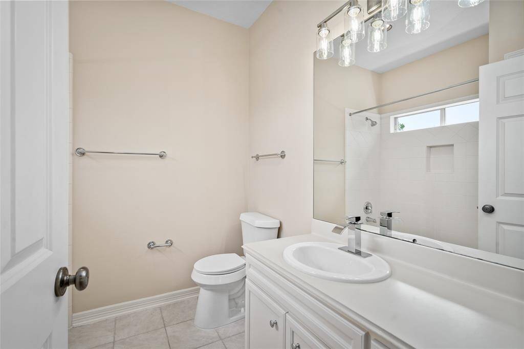 Ensuite bath to bed 2. 2025 lighting, 2025 plumbing including waterfall faucet, 2025 Glacier Bay toilet