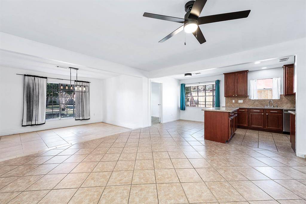 See the door to the potential office right off of the kitchen