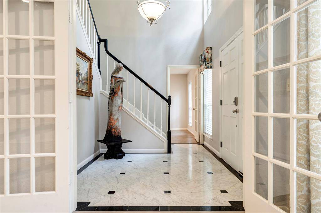 New marble flooring in the entryway.
