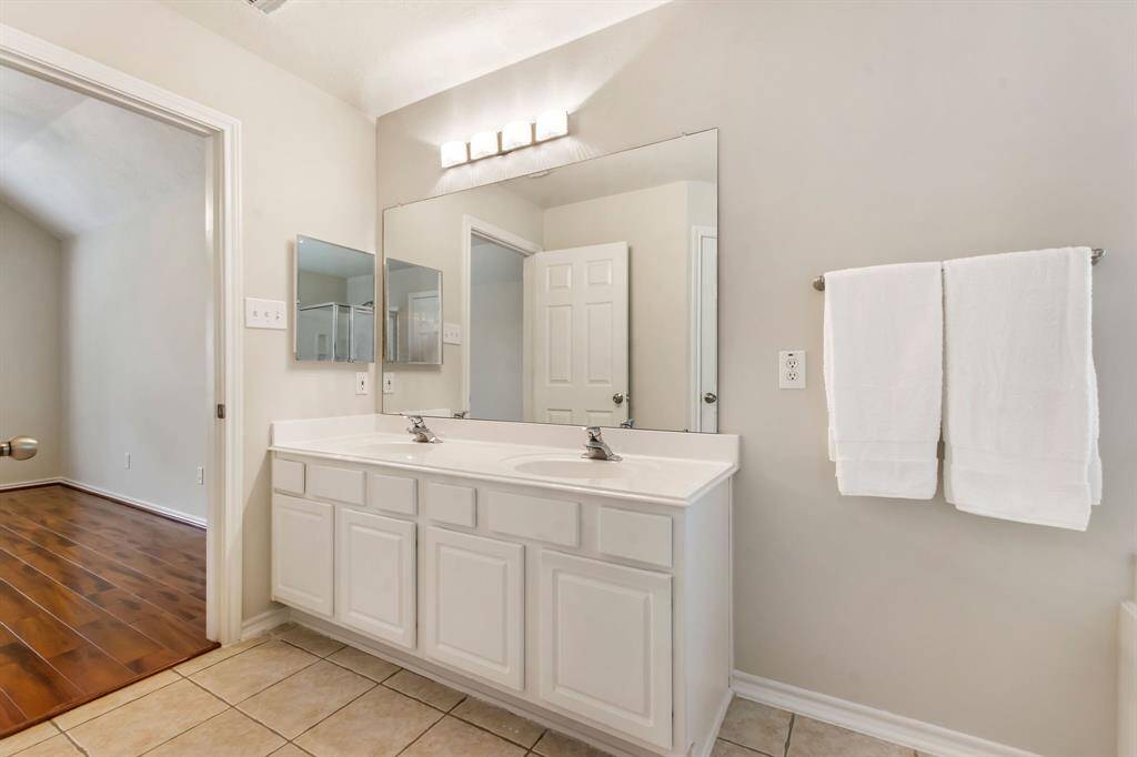 An additional view of the double vanity.
