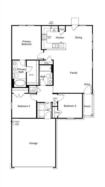 This floor plan features 3 bedrooms, 2 full baths and over 1,200 square feet of living space.