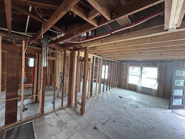 View from kitchen toward secondary bedroom hallway