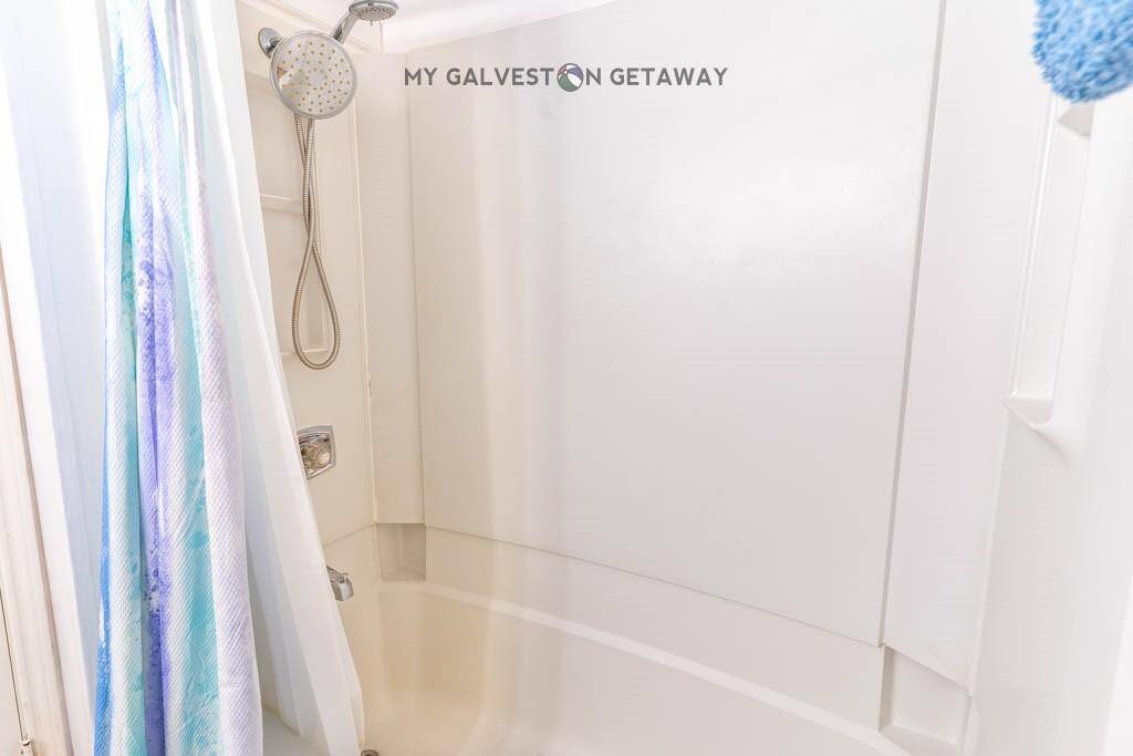 With tub/shower combination