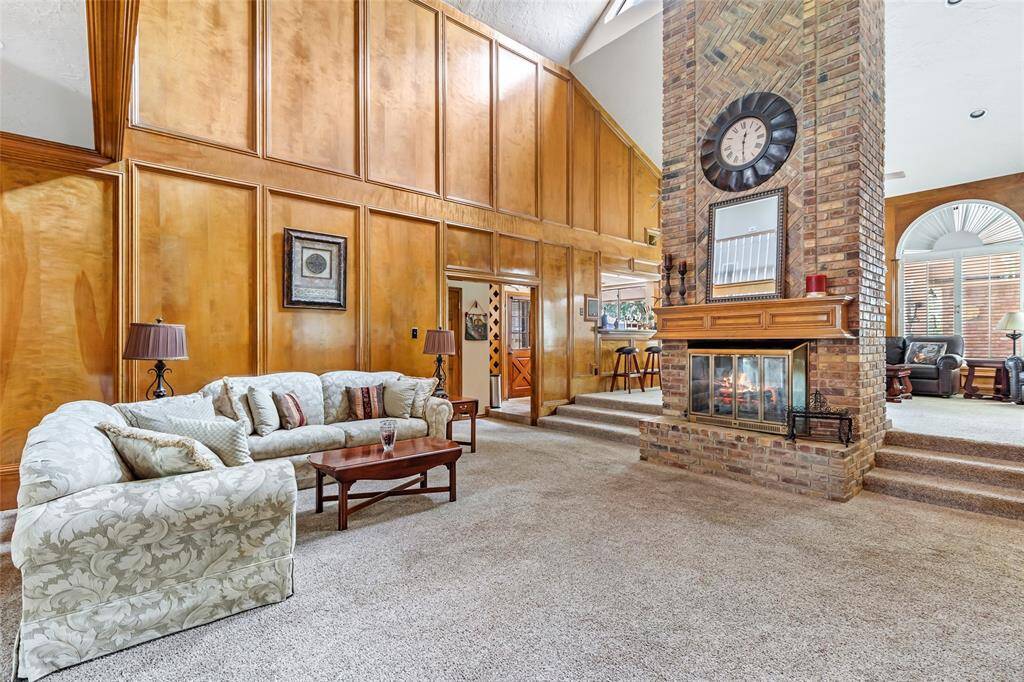 Formal Living Room with double sided fireplace