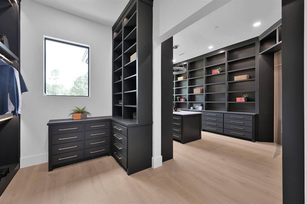 Ample, organized storage with tv hook up