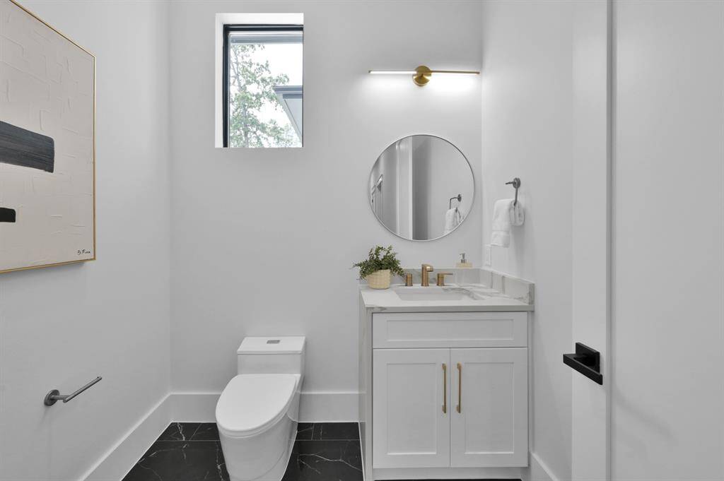 Half bath on the first floor