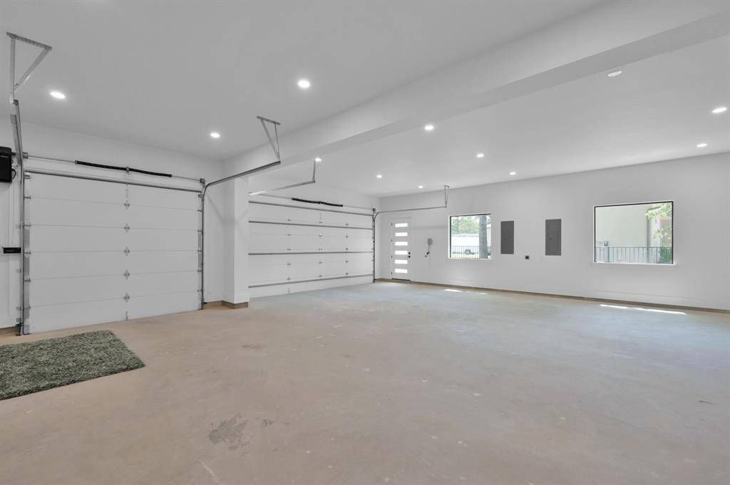Oversized, six car garage