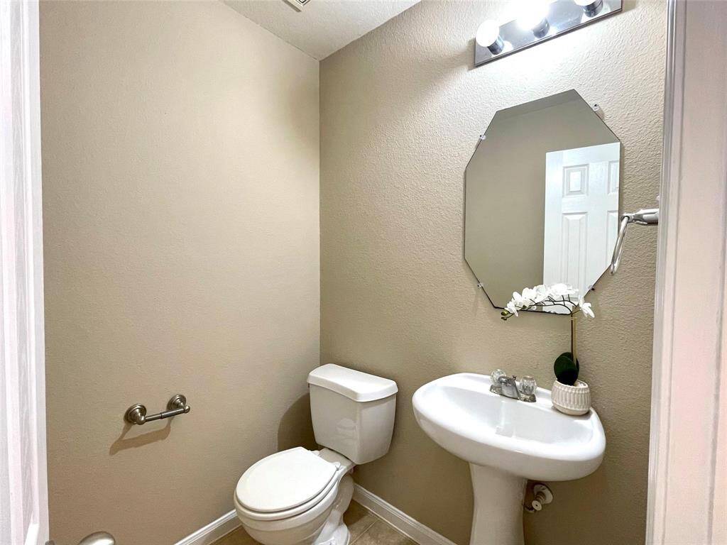 Half bath downstairs.