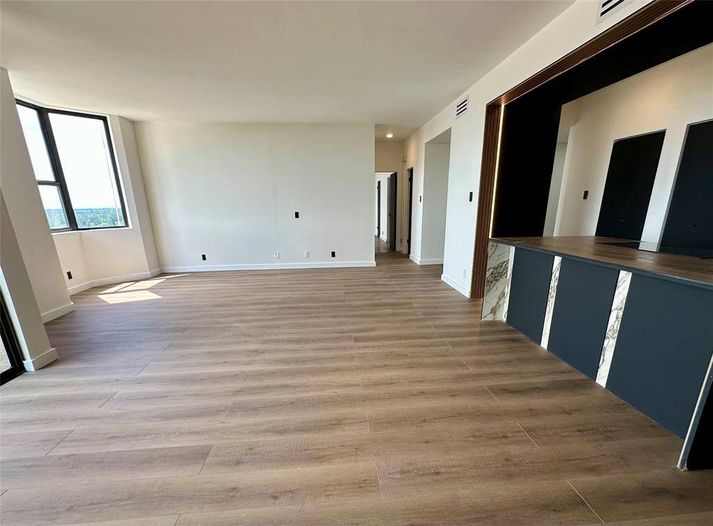 Open concept living / dining space