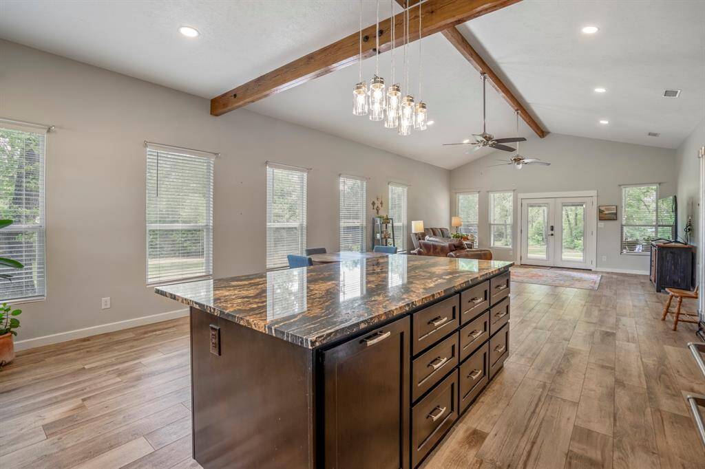 The storage in this kitchen is incredible!  Tons of drawers and cabinets, plus ample counter space for entertaining.