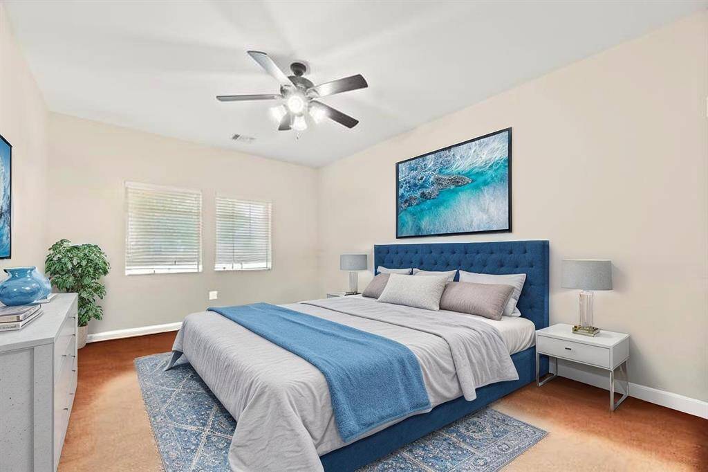 The thoughtfully designed layout of your third bedroom allows for natural light to flood the room, creating a warm and welcoming atmosphere.  - virtually staged